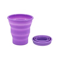 Amazon Hot Promotional Food Grade Silicone Reusable Coffee Cup Customized Silicone Drinking Party Camping 200ml Drinking Cups