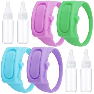 Reusable portable spidyband silicone squeeze hand wristband sanitizer dispenser bracelet