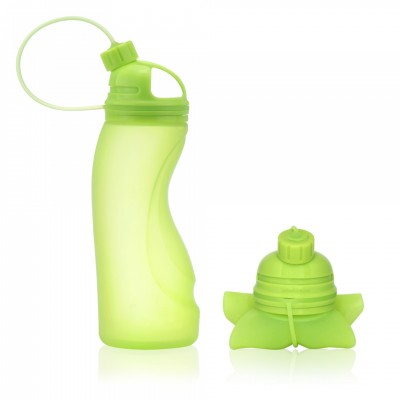 500ml kids collapsible sports eco friendly custom milk drinking juice silicone water bottle