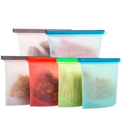 OEM Custom Top Sell Reusable BPA Free Non-toxic No-odor Eco-friendly Silicone Food Storage Bag