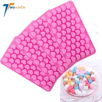 reusable Nonstick BPA free soft heart fondant silicone baking molds with droppers for Valentine's Chocolate jelly and gummy