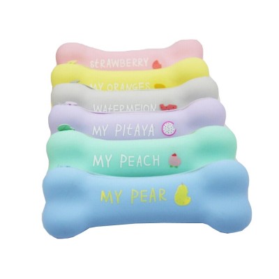 ROHS waterproof bone shape cute soft pencil case eyebrow pen pencil bag