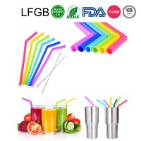 2017 Hot Sale BPA Free Kids Safely Silicone Reusable Drinking Straws