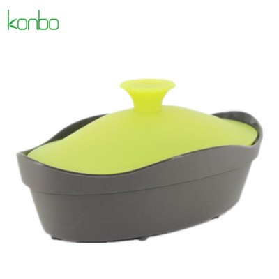 Microwave storage egg slow cooker vegetable travel dumpling food hot dog rice steamer pot basket container with lid