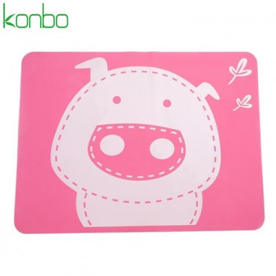 Cute pig silicone baking mat silicone baby placemat heat pad