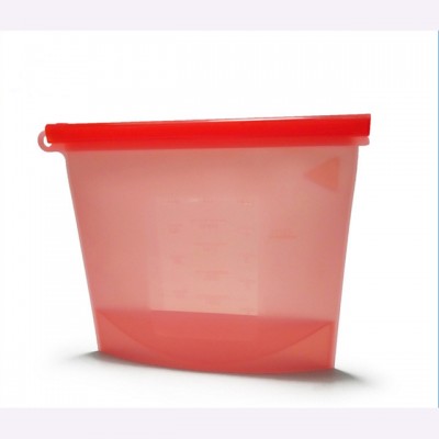 2019 Amazon reusable silicone Food storage bag silicone fresh bag