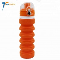 Leak proof travel silicone collapsible drink bottle for Travel Trip Camping Cycling Fishing Climbing Sports