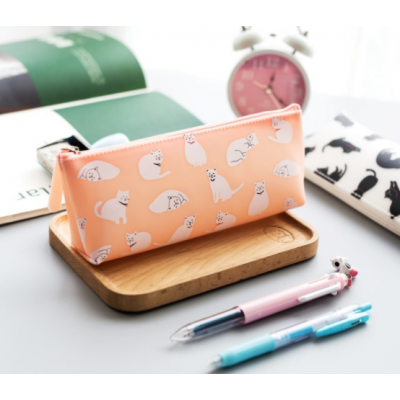 Silicone bag student stationery pencil bag containing cute silicone pen bag