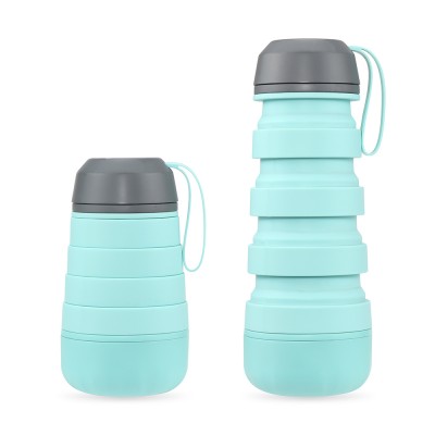 400ml kids collapsible sports eco friendly custom milk drinking juice silicone water bottle