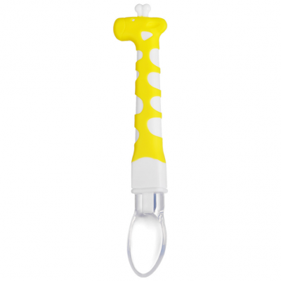 Giraffe silicone baby spoon biodegradable soup mini rice product accessories supplies training teething chew toys stuff infant