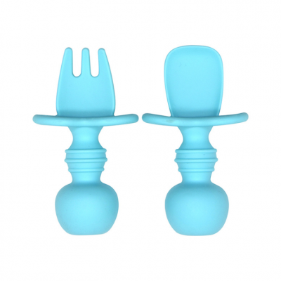 Amazon top seller silicone baby spoon and fork set soup mini small baby feeding product