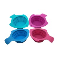 2020 New design  food grade  hot sales  easy to clean Silicone cat food  cat water bowl