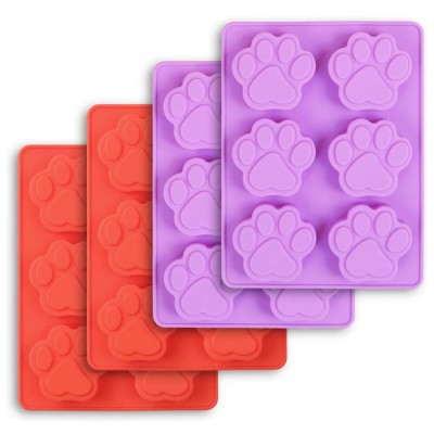 Dog paw 6 cavities silicone cake concrete mold silicone chocolate making soap ice cream rubber mould